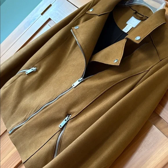 🌟HP🌟H&M Faux Suede Moto Jacket - Picture 4 of 14